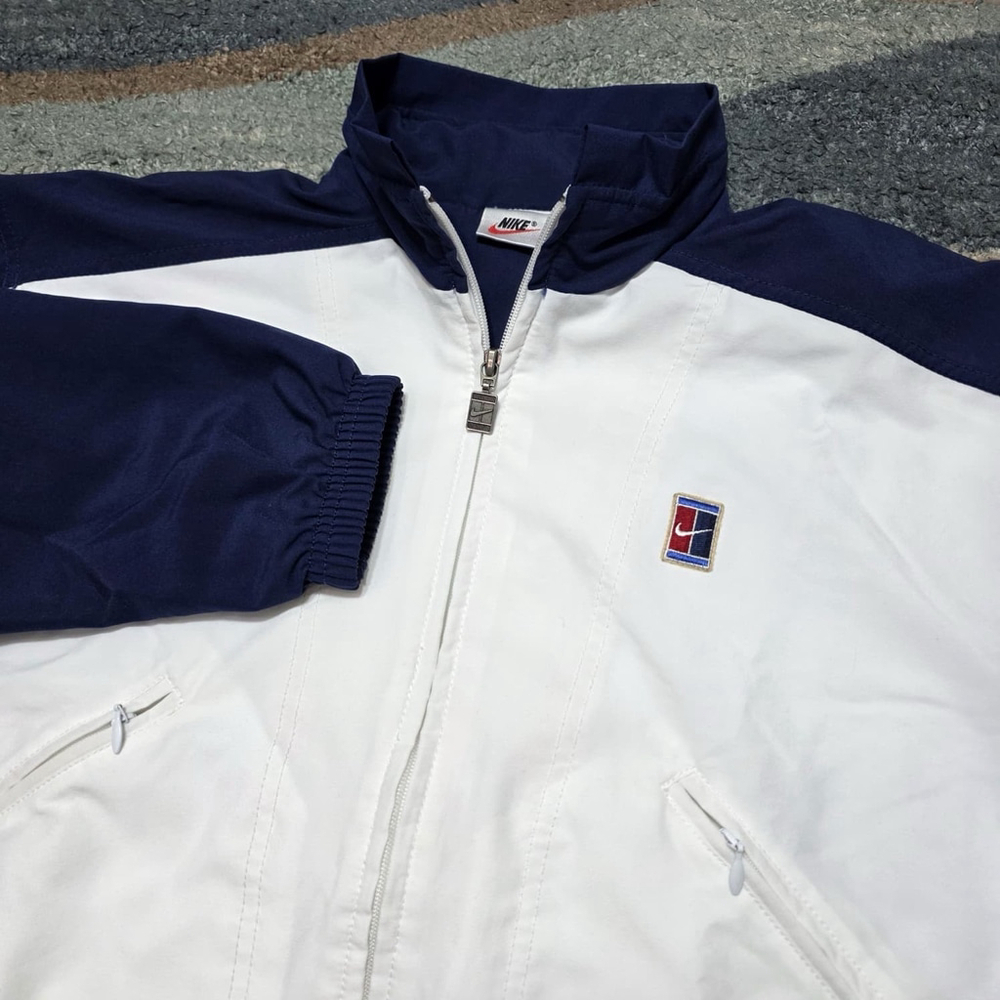 Vintage Nike Court Track Top Jacket Women’s White Size S